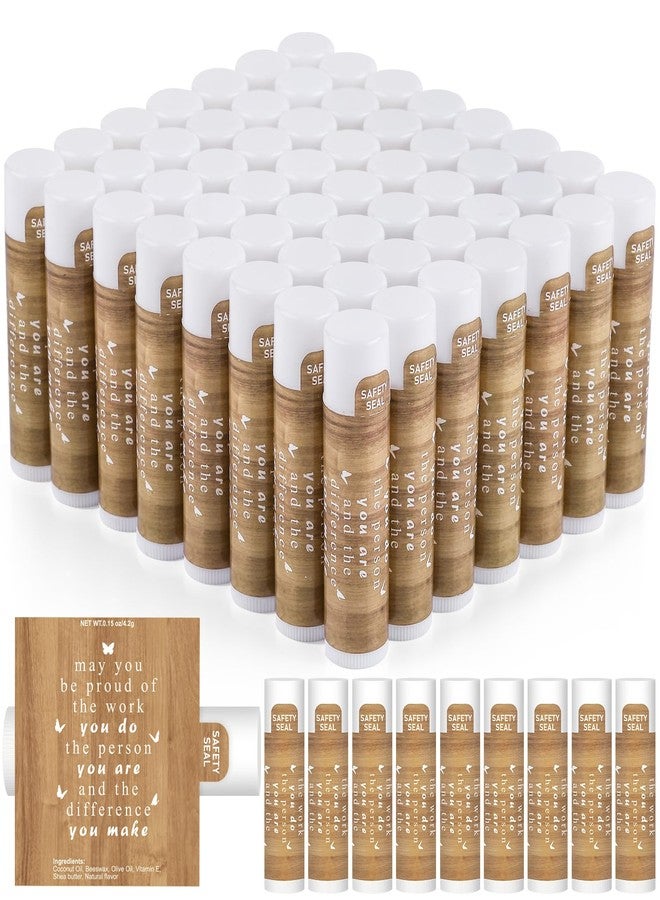 DMSKY Appreciation Gifts 60 Pcs Lip Balm Bulk, Staff Appreciation Gifts Bulk Thank You Gifts Bulk for Coworkers Teacher Worker Employee Leaving Farewell Gifts - Image 1